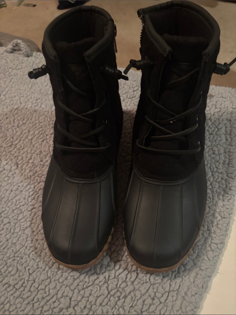 NWOT STQ Women’s Duck Boots Black Insulated Winter Rain Boots